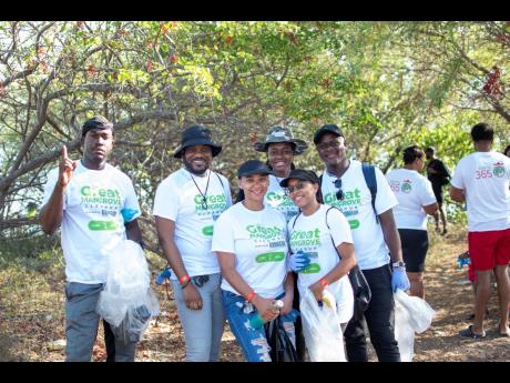 Team members from GraceKennedy Foundation were out in force for the clean-up last Saturday.