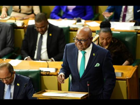 Minister of Tourism Edmund Bartlett opens the 2024/25 Sectoral Debate in the House of Representatives on Tuesday. 