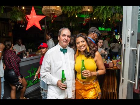  Mexican Ambassador to Jamaica Juan González Mijares (left) and Nadine Pandohie, managing director of Jamaica Food and Drink Kitchen, toast to a beautiful showcase of Mexican culture. 