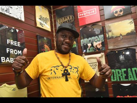 Mitchie Williams, manager, Rockers International, shows his support at the launch of the Street Supply Co flagship store.
