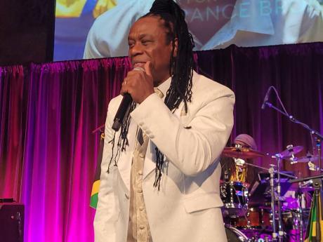 Third World lead singer, AJ Brown, thrills the audience at the  Issa Trust Foundation For the Children Gala last Saturday in New York.