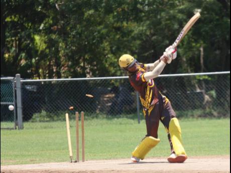 Manchester High’ School’s Matthew Morgan will hope to avoid a repeat of his ISSA/TVJ Super 8 Twenty20 game against Clarendon College where his attempted hoyke over midwicket left him without an off stump.