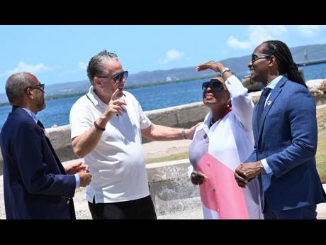 From left: Captain Sydney Innis, vice-president of harbours and port services/harbour master of the Port Authority of Jamaica (PAJ); Thomas Tavares-Finson, president of the Senate; Culture Minister Olivia Grange; and Foreign Affairs State Minister Alando T