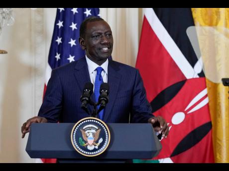 Kenya’s President William Ruto speaks during a news conference in the East Room of the White House in Washington on Thursday, May 23. 