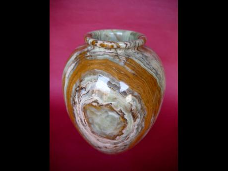 An onyx vase