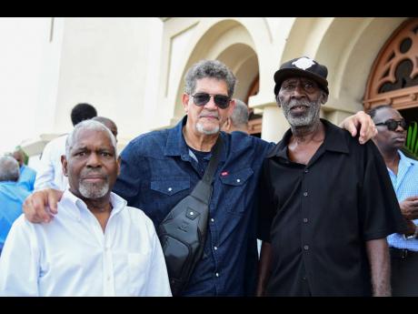  From left: Irvin Lloyd, Wayne Armond, Keith Francis, keyboards, guitar and bass players,  are the three remaining original members of reggae band Chalice.