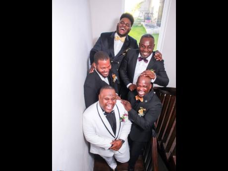 Laughter was certainly the best medicine to ease the nerves of the groom and his groomsmen.