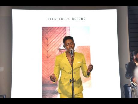 Reggae artiste Romain Virgo performs ‘Been There Before’, a track from his album ‘The Gentle Man’, at his media launch held on the pool deck at the AC Hotel in February. 
