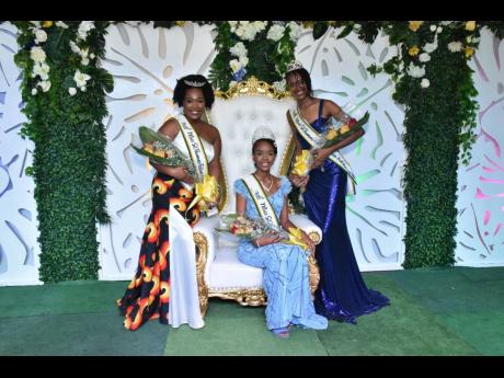 Miss St Thomas Festival Queen 2024, Stephena Edwards shares lens time with first runner-up, Shaniel Hay (left) and second runner-up, Shemeka Kelly (right). The ladies were crowned on Saturday, June 8 at  Colonel Cove in Morant Bay, St Thomas.