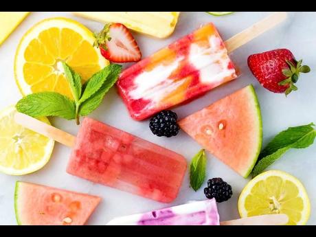 A variety of homemade popsicles made with natural sweeteners by Jessica Gavin, a certified culinary scientist.