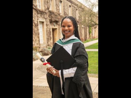 The emerging creative, who attained a creative writing master’s degree, at her Oxford University graduation ceremony in March this year.