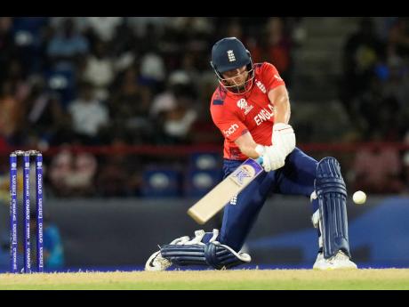 England’s Jonathan Bairstow bats during the men’s T20 World Cup cricket match against the West Indies at Daren Sammy National Cricket Stadium, Gros Islet, St Lucia, on Wednesday, June 19. Baistow misses out on an England Test call to face West Indies n