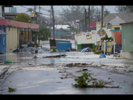 Hurricane Beryl floods a street in Hastings, Barbados, on Monday, July 1.
