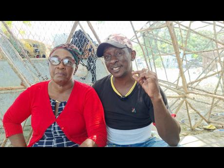 Maxine and her husband Greg Venner at the Whitehouse Fishing Village in Westmoreland on Tuesday.