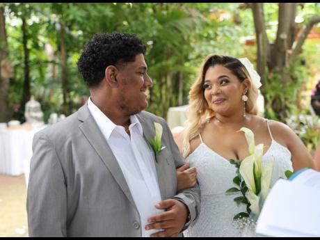 Holding true to their personalties, Vincent and Trishana were married in an intimate backyard ceremony on June 29.