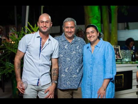 From left: Mathieu Masson-Duceppe, winner of TV’s ‘Chopped Canada’ Season 2 in 2014; Chris Nakash, chief executive officer at Nakash Construction Equipment Limited, and his daughter, Jordan Nakash, at the launch of the Ahmeraki Cafe.