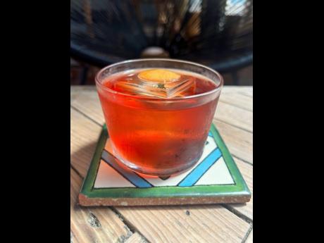 The Mezcal Negroni cocktail from Hacha Brixton in London.