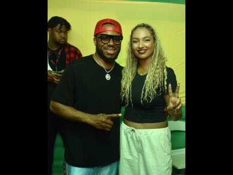 We spotted international content creators Ling (Taccara Rae, right) and Lamb (Yinka Lawanson) at the Reggae Sumfest Street Dance on Monday night.