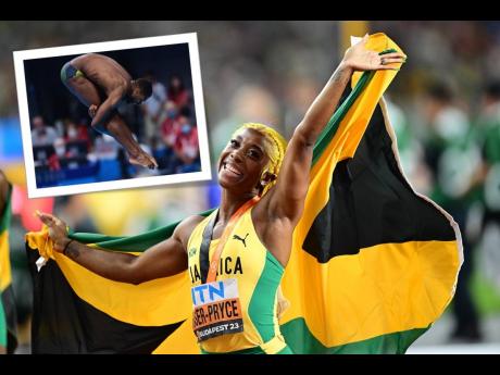 Shelly-Ann Fraser-Pryce and Yona Knight-Wisdom (inset).