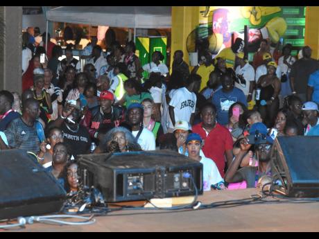 Patrons gathered front of stage, to witness the anticipated performance with Moses ‘Beenie Man’ Davis and the JaRAI Orchestra at Jamaica Rum Festival on Thursday night.