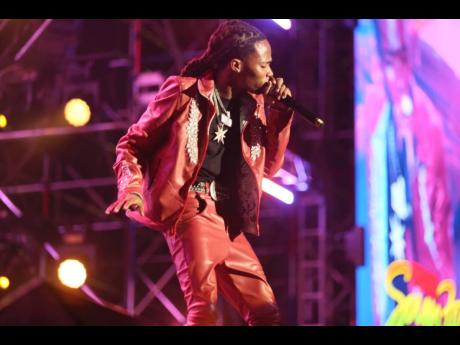 Dancehall artiste Armanii performs on night one of Reggae Sumfest on Friday.