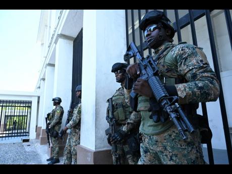 Heavy security outside court following the Court of Appeal’s judgment.