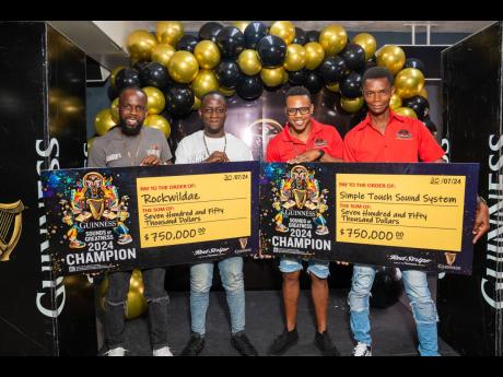 From left: RockWildaz’s DJ Danejah Remix, and DJ Kre Kre share the frame with co-winners Simple Touch’s DJ Axy, and DJ Levon. Forgoing the final GSOG event, Guinness has distributed the prize money among them.