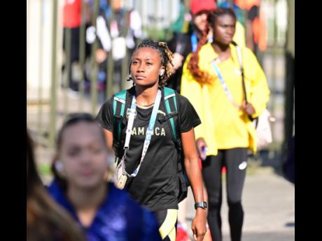 Niesha Burgher (centre)  at the Complexe sportif de l’île des Vannes in Paris, France, on Monday, July 29, 2024.