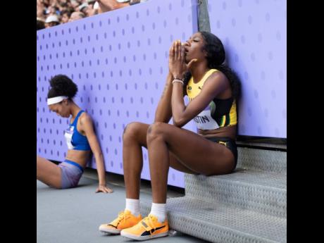 Lamara Distin did not progress to the women’s high jump final after failing to clear 1.92m, finishing 11th in her qualifying group at the Stade de France in Paris, France, on Friday.