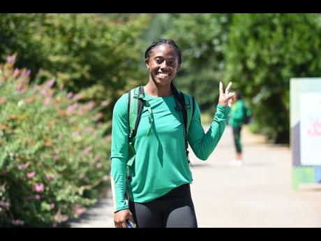 Sprinter Kemba Nelson at the World Athletics Championships in Oregon in 2022. 