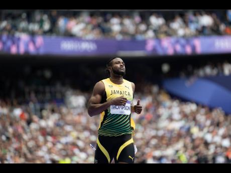 Jamaica’s Kishane Thompson makes 10 seconds flat look easy in his 100-metre heat at the Stade de France yesterday.