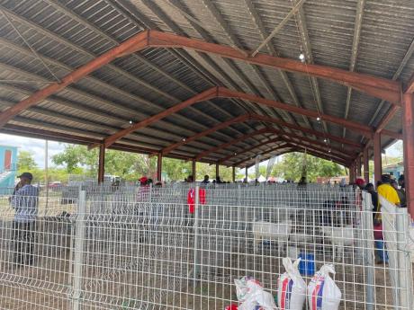 Empty livestock pens at the Denbigh Agricultural, Industrial and Food Show.