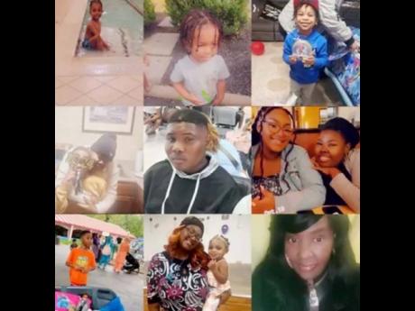 Images showing the nine family members killed in Monday car accident in Palm Beach, Florida in the United States. 