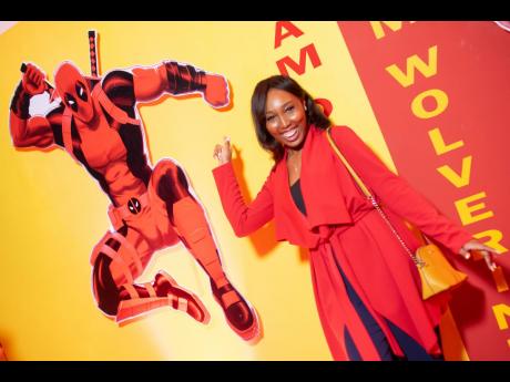 Shanelle Harris is repping #TeamDeadpool. 