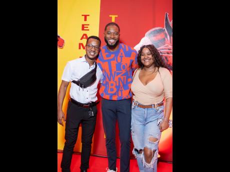 Besties (from left) Akeem Thorpe, Joel Nomdarkham, and Sarah McKenzie were excited for the movie experience. 