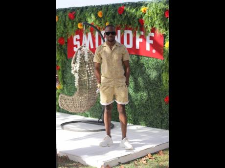 Diageo Junior Brand Manager Lasana Wilson served up a fresh look at Rise and Toast, styled from head-to-toe in a geometric shorts set, paired with Gucci sneakers.