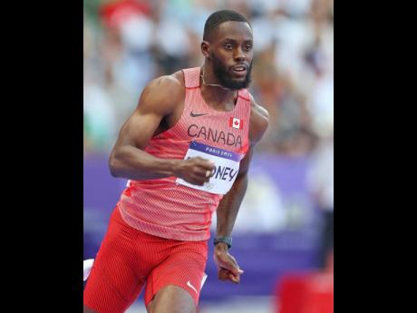 Brendon Rodney in action at the Olympic Games in Paris, France.