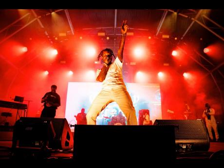 Popcaan in performance at the legendary Crystal Palace Bowl in South London.