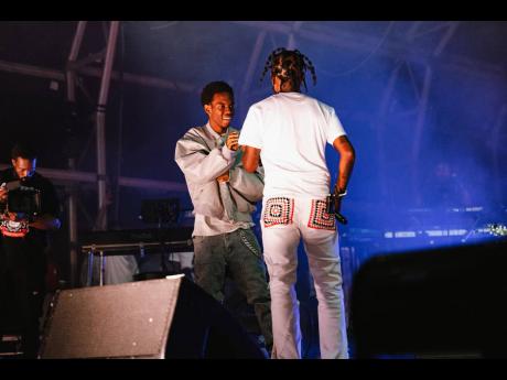 Natebadz (left) is thrilled to be performing with his brother, Popcaan at the Crystal Palace Bowl.