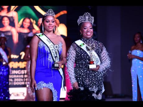 Crystal Giffin, first runner-up, Mrs Universe Jamaica (left) and Mrs. Universe Jamaica 2024  Annieka Lisa Francis.