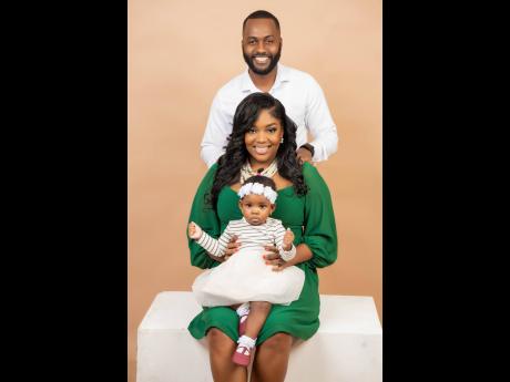 Mother of one, Jody-Ann Ramsay, with her boyfriend, Kevon, and their daughter, Jahzara. 