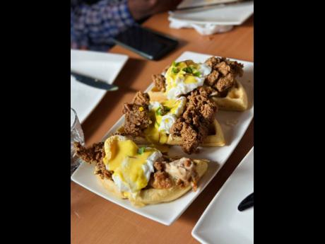 Brunch anyone? Made by Chef Noel, you can bring even more flavour to the plate by adding eggs to your chicken and waffles.