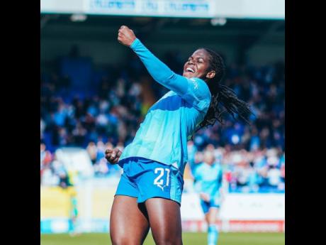 Jamaica and Manchester City striker Khadija Shaw. 