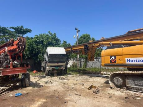 Photos by Rochelle Clayton 
Heavy-duty equipment seen on the property during a recent visit. The operators have been served a cease-and-desist notice, which takes effect on Tuesday.