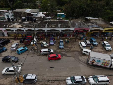 This 2021 shows traffic congestion at Bogwalk Town Centre.