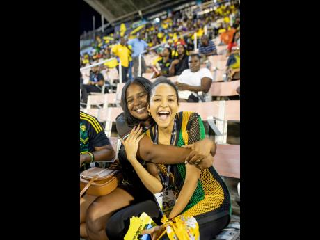 The match experience was love and laughter for Damali Tomlinson (left), marketing practitioner, and Maria Hetey, digital content creator. 