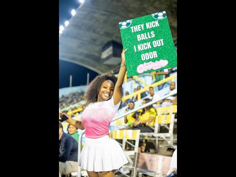 Entertainer and entrepreneur Starr Dawkins saw the opportunity to market her feminine hygiene business, while cheering for the Reggae Boyz.