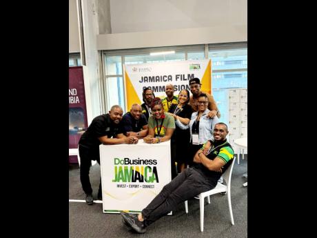 From left, JAMPRO delegates Kevin Jackson, Orville Matherson, Mykal Cushnie, Tanya Batson Savage, Horane Henry, Jackie Jacqueline Jackson, Wentworth Kelly, Sosiessia Nixon Kelly and actor Joel Thyme. 