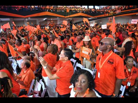 A section of the crowd at the PNP’s annual conference. 