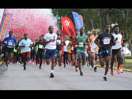 Participants in the UWI 5K Run/Walk in 2023.